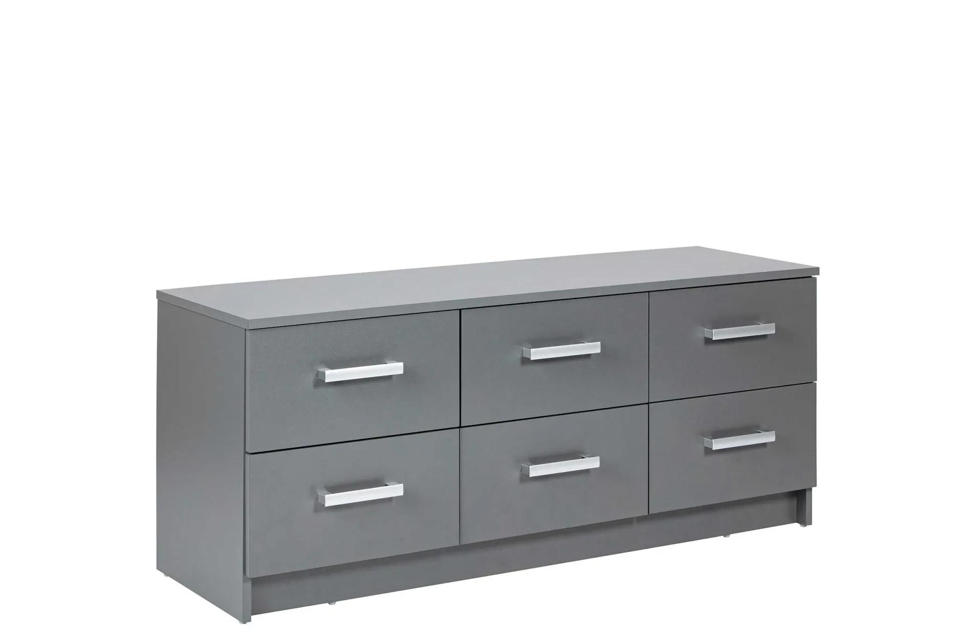 Kommode Eden 122cm 6 Schubladen - graphitgrau