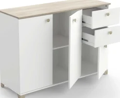 Kommode Liva-Kronberg Eiche/Mattweiß