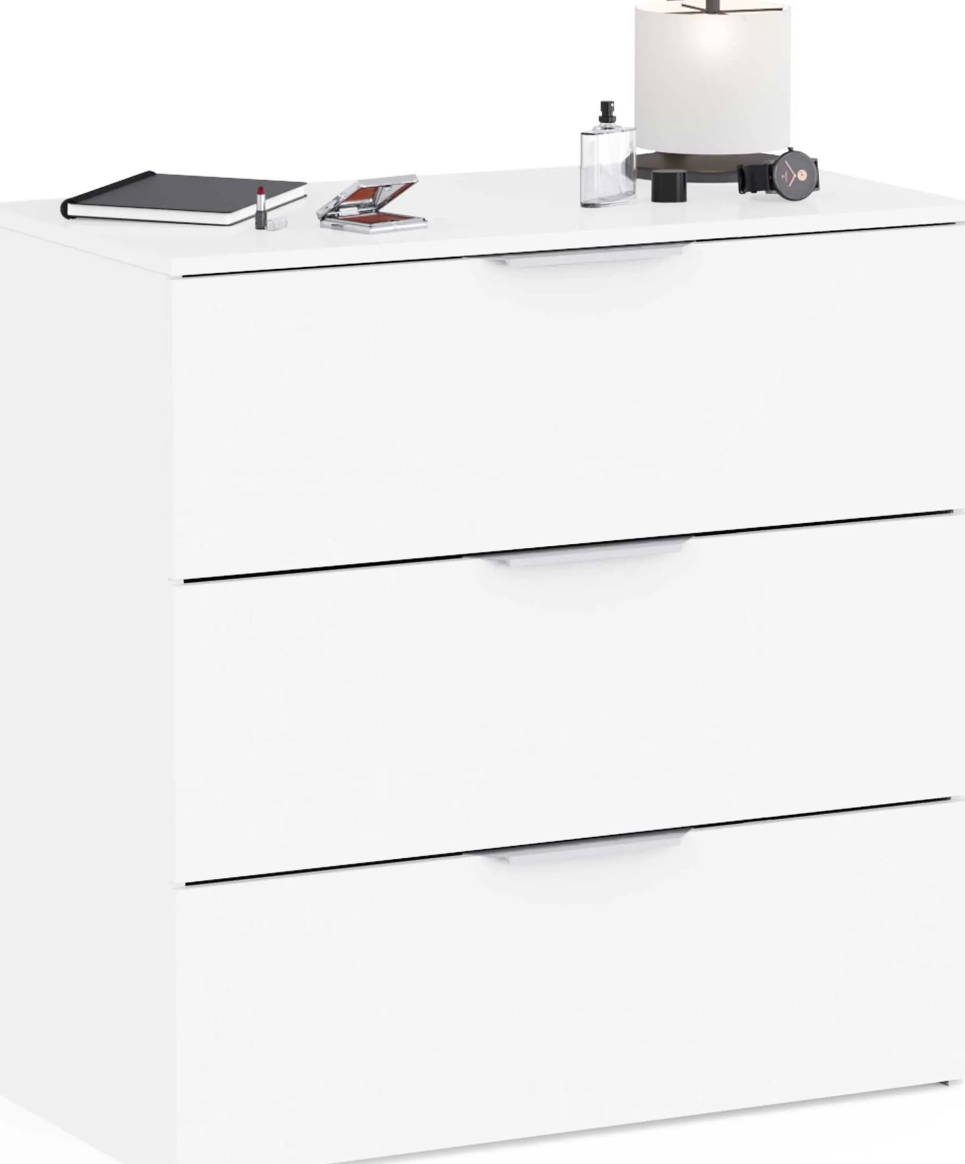 Kommode Micheline - 80x41x81cm - 3 Schubladen - weiß