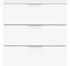 Kommode Micheline - 80x41x81cm - 3 Schubladen - weiß