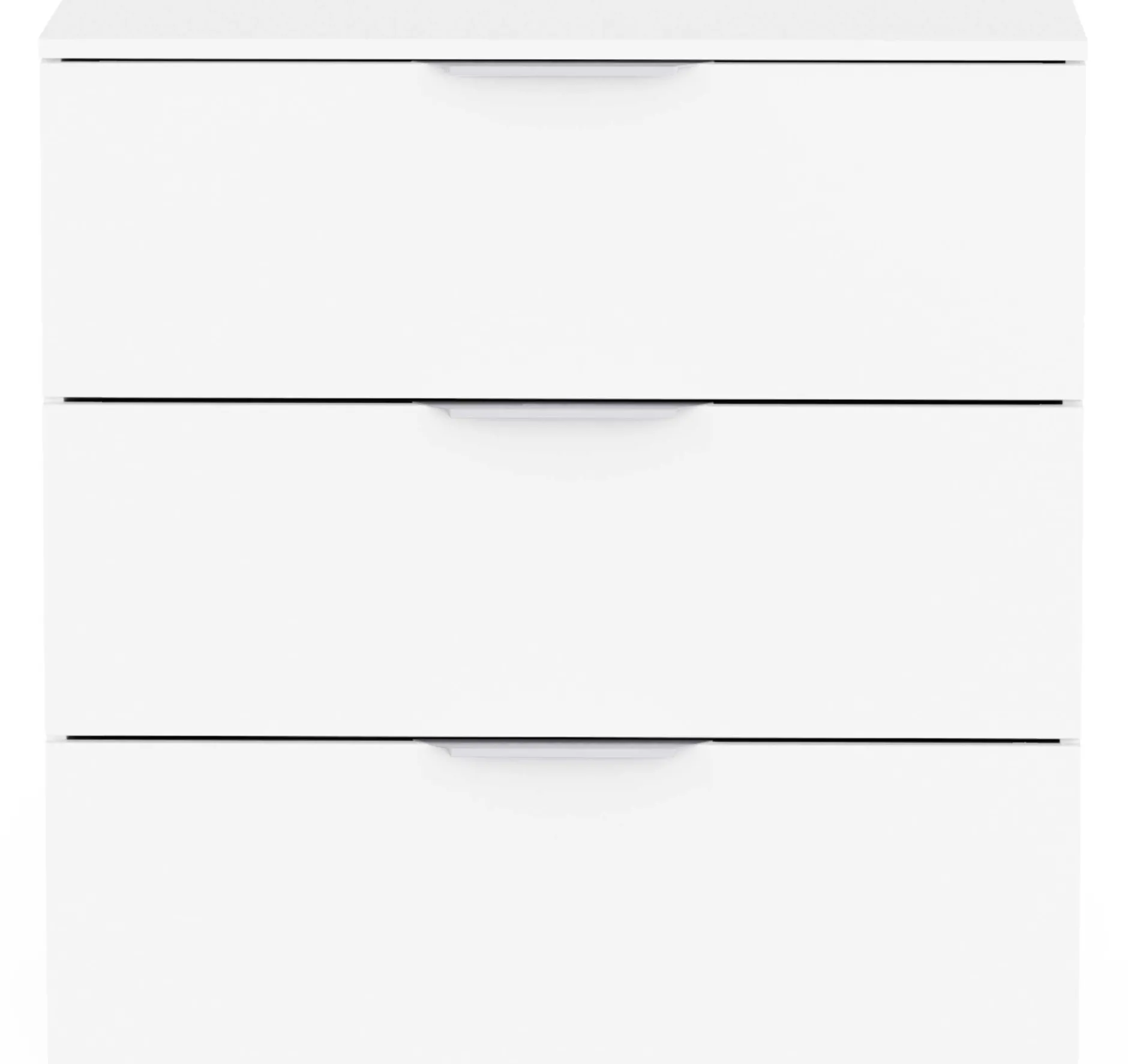 Kommode Micheline - 80x41x81cm - 3 Schubladen - weiß