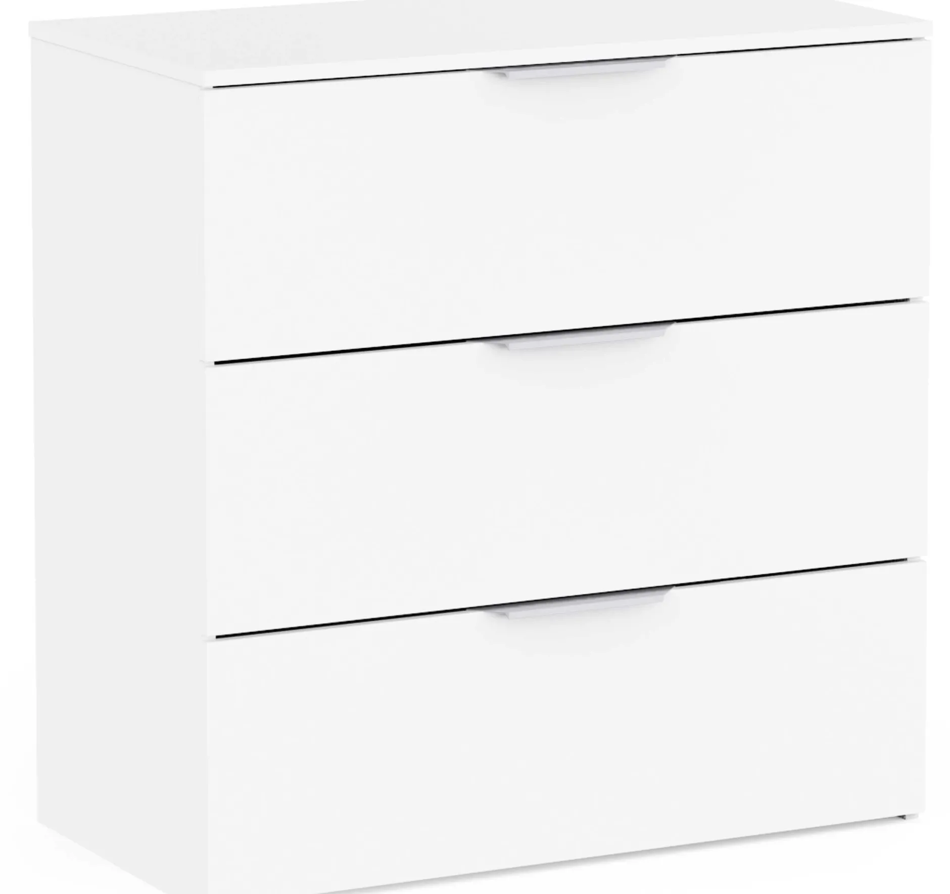 Kommode Micheline - 80x41x81cm - 3 Schubladen - weiß