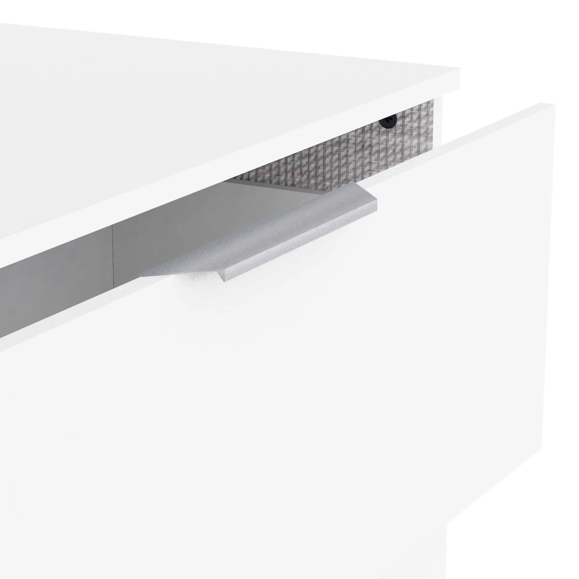 Kommode Micheline - 80x41x81cm - 3 Schubladen - weiß