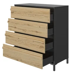 Kommode Mimizan | 94 x 45 x 104 | Helvezia Oak Design