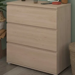 Kommode Nux 3 Schubladen - Eiche