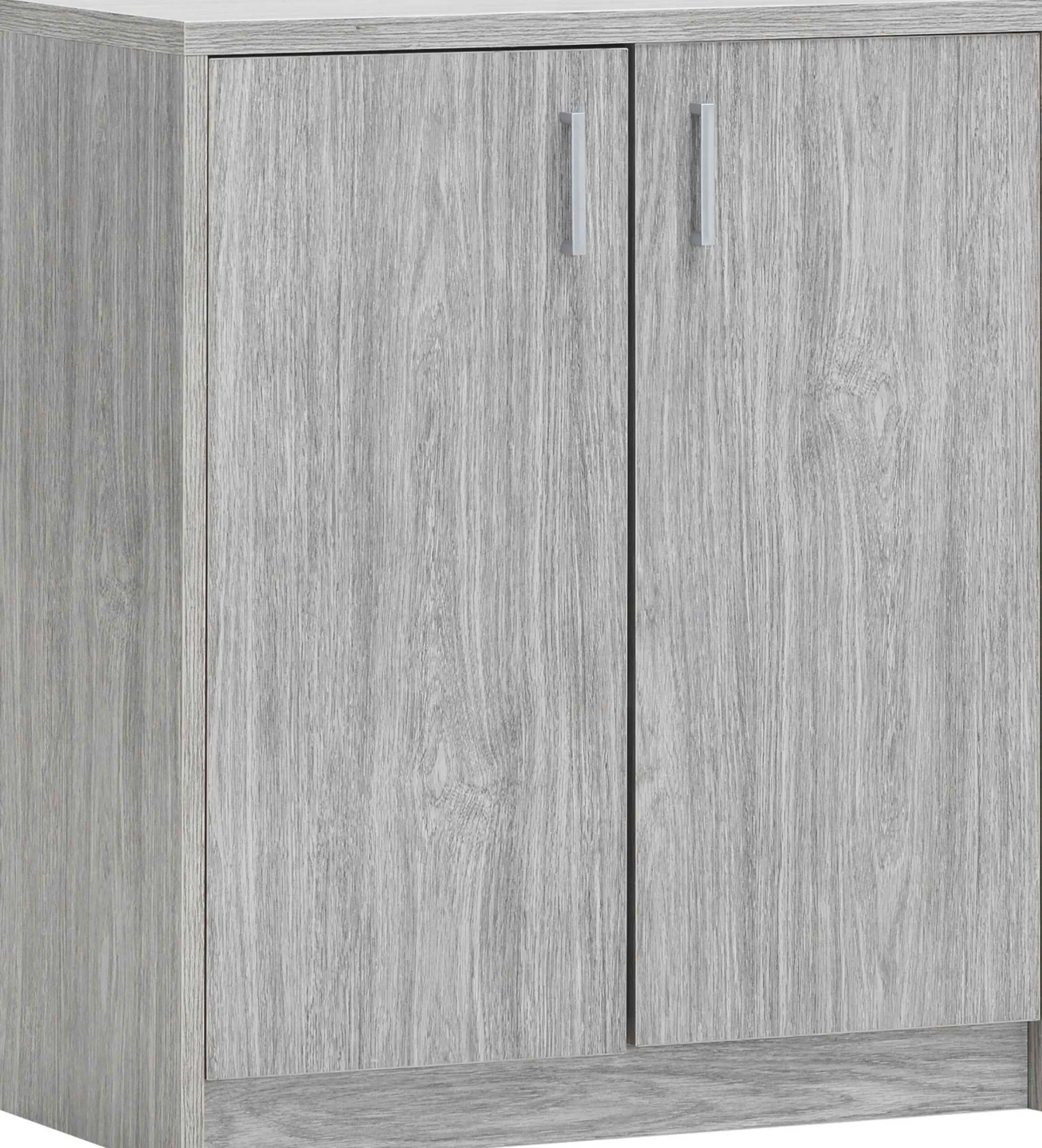 Kommode Spacio 84cm 2 Türen - Eiche grau