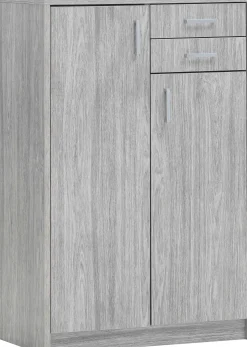 Kommode Spacio 110cm 2 Türen/2 Schubladen - Eiche grau