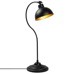 Konika Tischlampe | METALLGEHÄUSE | Schwarz, Gold