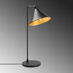 Konika Tischlampe | METALLGEHÄUSE | Schwarz, Antik