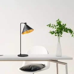 Konika Tischlampe | METALLGEHÄUSE | Schwarz, Antik