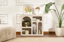 Konsole Lessa - 100% MELAMINE - Travertin - 74 x 37 x 80 cm