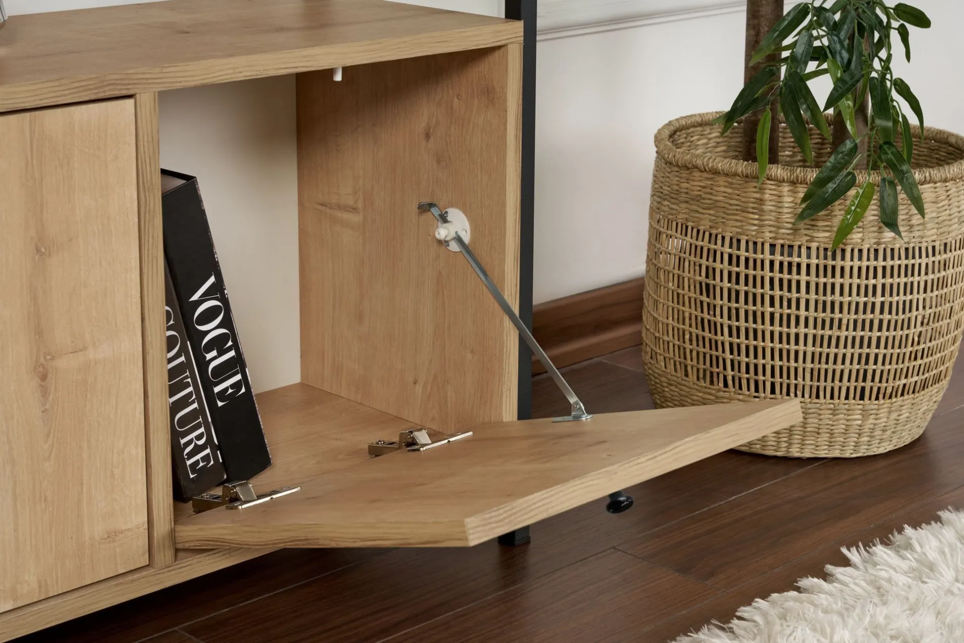 Konsole Solace - 100% MELAMINE - Eiche - 77 x 30 x 120 cm