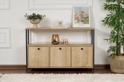Konsole Solace - 100% MELAMINE - Eiche - 77 x 30 x 120 cm