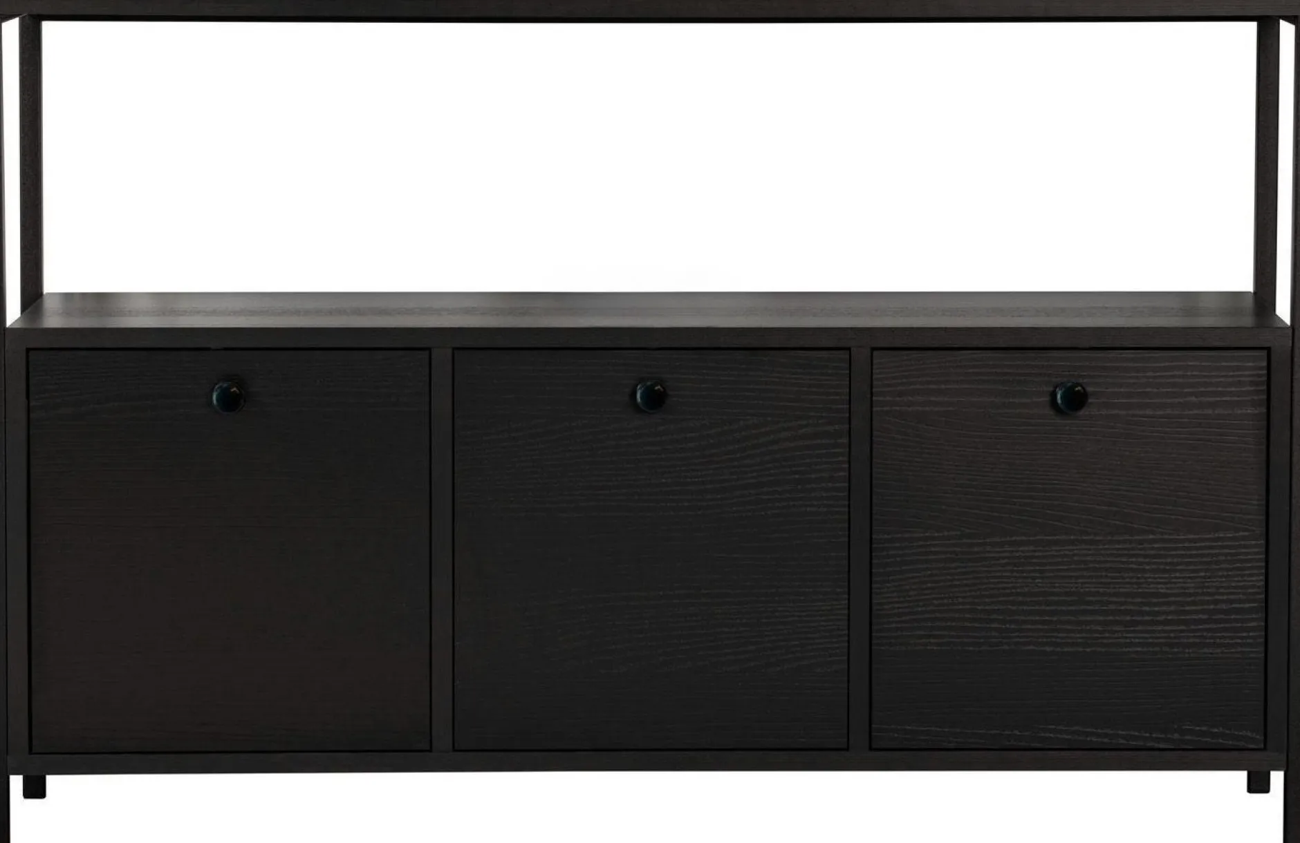 Konsole Solace - 100% MELAMINE - Holzschwarz - 77 x 30 x 120 cm