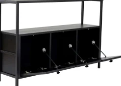 Konsole Solace - 100% MELAMINE - Holzschwarz - 77 x 30 x 120 cm