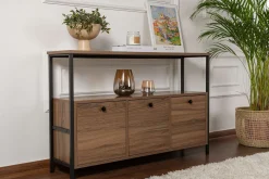 Konsole Solace - 100% MELAMINE - Walnuss - 77 x 30 x 120 cm