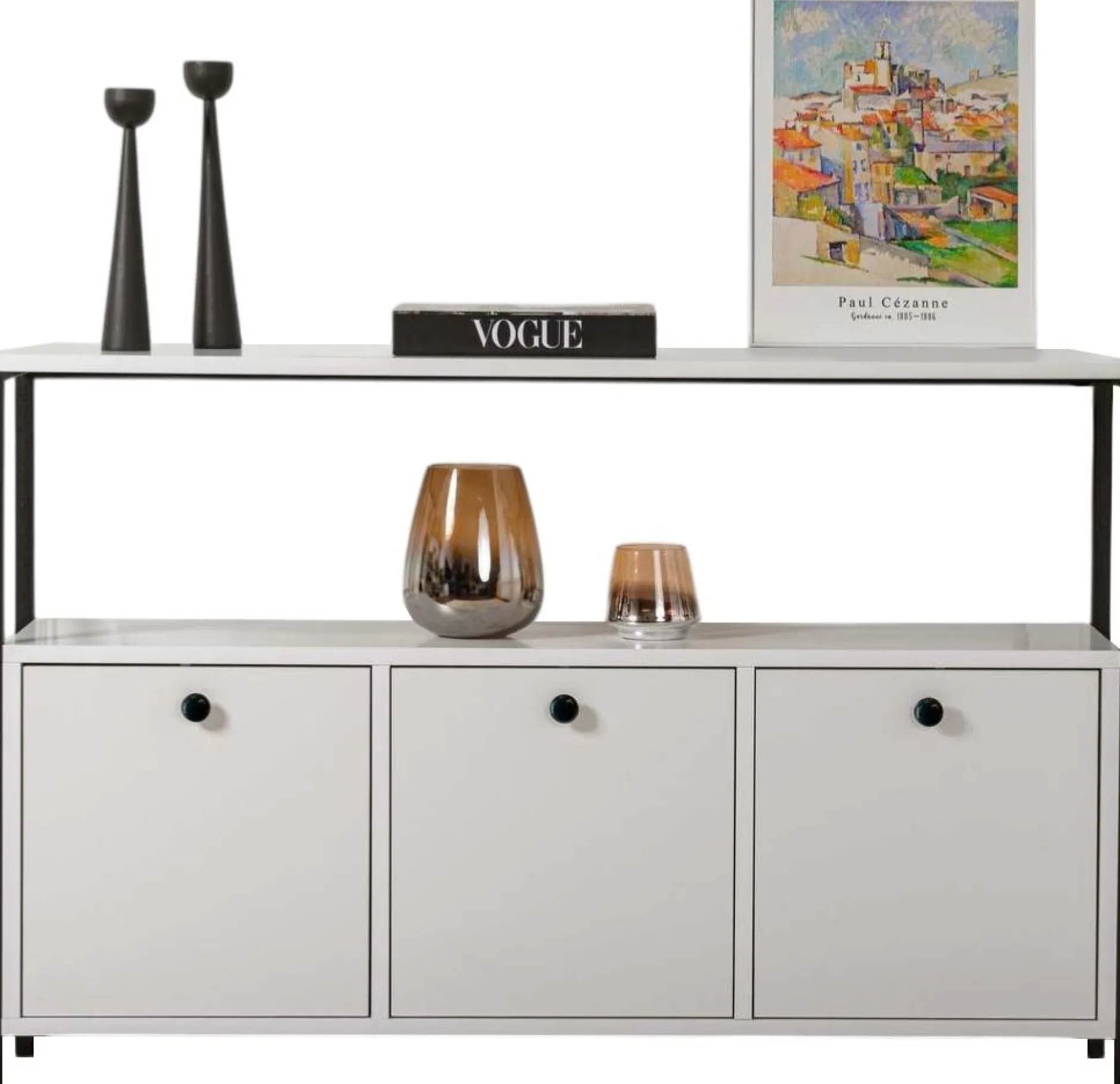 Konsole Solace - 100% MELAMINE - Weiß - 77 x 30 x 120 cm