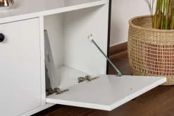Konsole Solace - 100% MELAMINE - Weiß - 77 x 30 x 120 cm