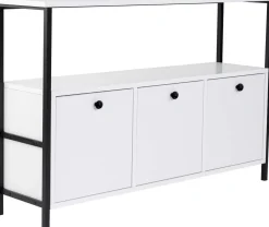 Konsole Solace - 100% MELAMINE - Weiß - 77 x 30 x 120 cm