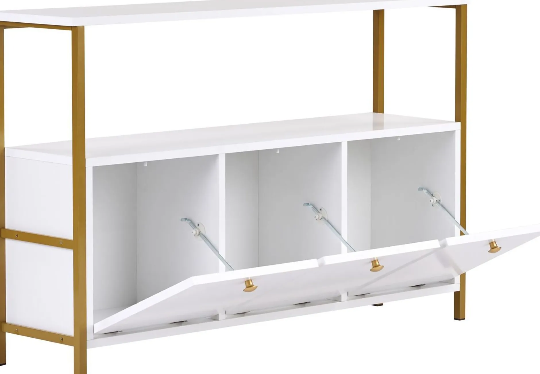 Konsole Solace - 100% MELAMINE - Weiß - 77 x 30 x 120 cm