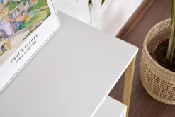 Konsole Solace - 100% MELAMINE - Weiß - 77 x 30 x 120 cm