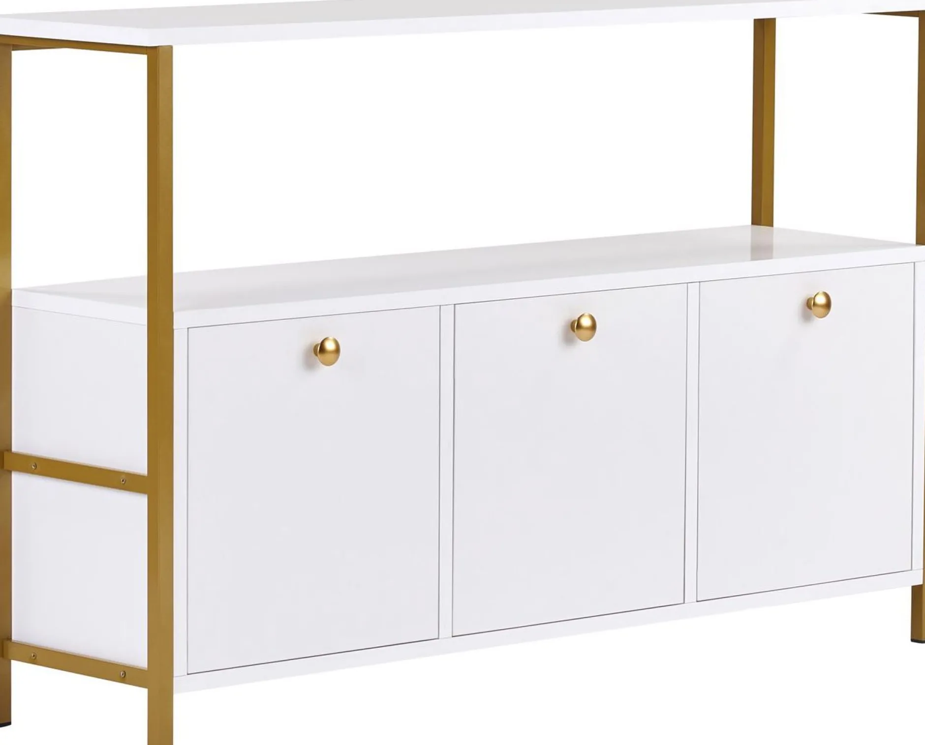 Konsole Solace - 100% MELAMINE - Weiß - 77 x 30 x 120 cm