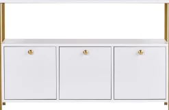 Konsole Solace - 100% MELAMINE - Weiß - 77 x 30 x 120 cm