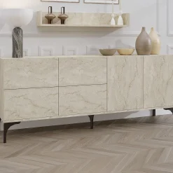 Konsole Stella - 100% MELAMINE - Travertin - 180 x 55 x 40 cm