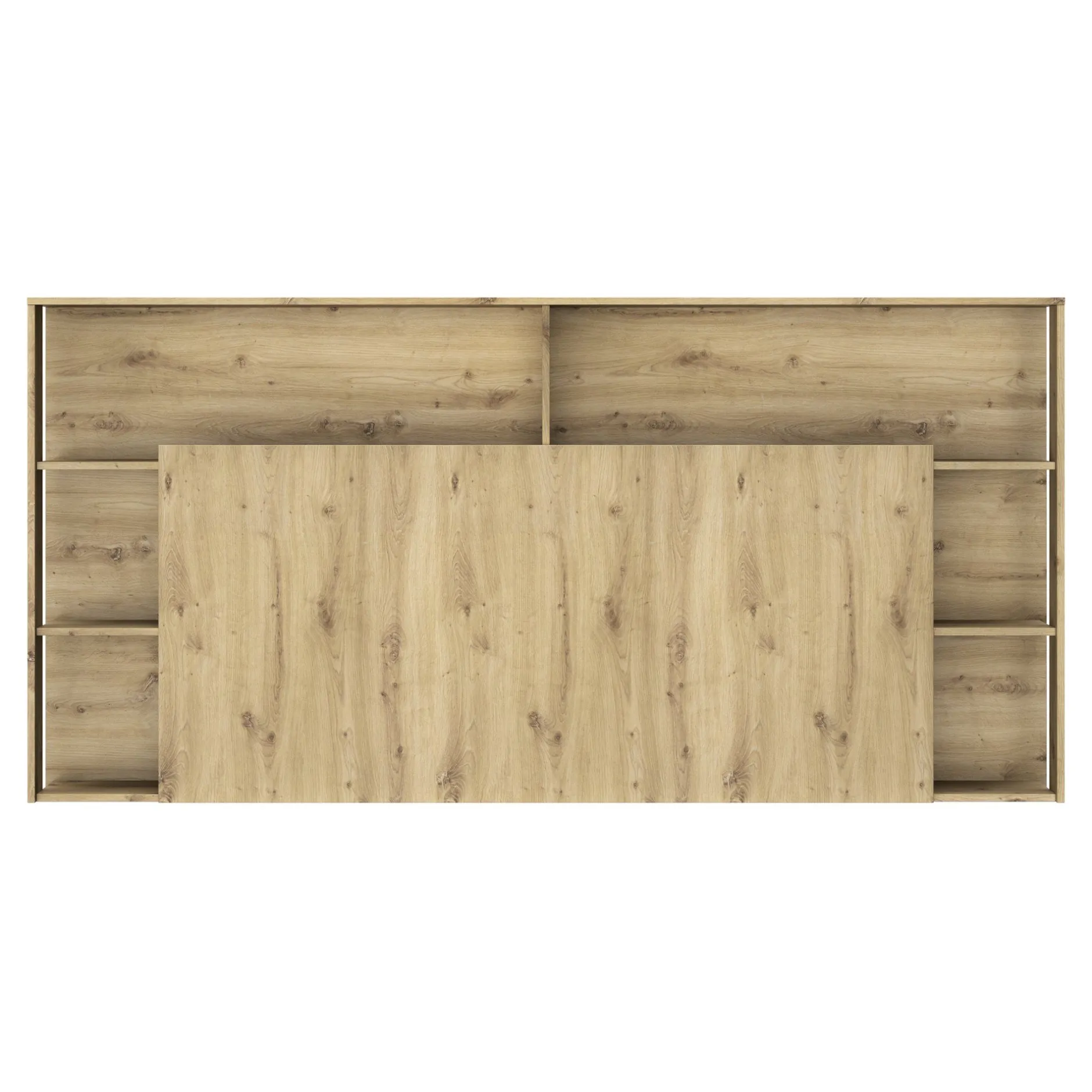 Kopfteil mit Stauraum Genaro | 218 x 25 x 106 cm | Artisan Oak