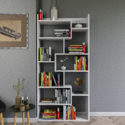 Kuttap Bücherregal | 100 % MELAMIN | Weiß
