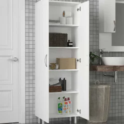 Lagerschrank Arizona - 59x31x161cm - 2 Türen - weiß