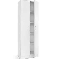 Lagerschrank Ray 60cm mit 2 Türen und 4 Einlegeböden - weiß