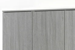 Lagerschrank Ray 120cm mit 3 Türen und 4 Einlegeböden - Eiche grau
