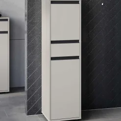 Lamon Badezimmerschrank - 2 Türen und 1 Schublade - grau