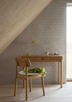 Langley Schreibtisch - 100x50x75 cm - mit Ablagefläche - Eichenfurnier