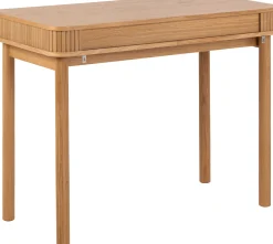 Langley Schreibtisch - 100x50x75 cm - mit Ablagefläche - Eichenfurnier