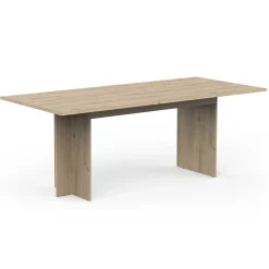 Leda Ausziehbarer Esstisch - 160/200x90x74cm - Eiche Dekor