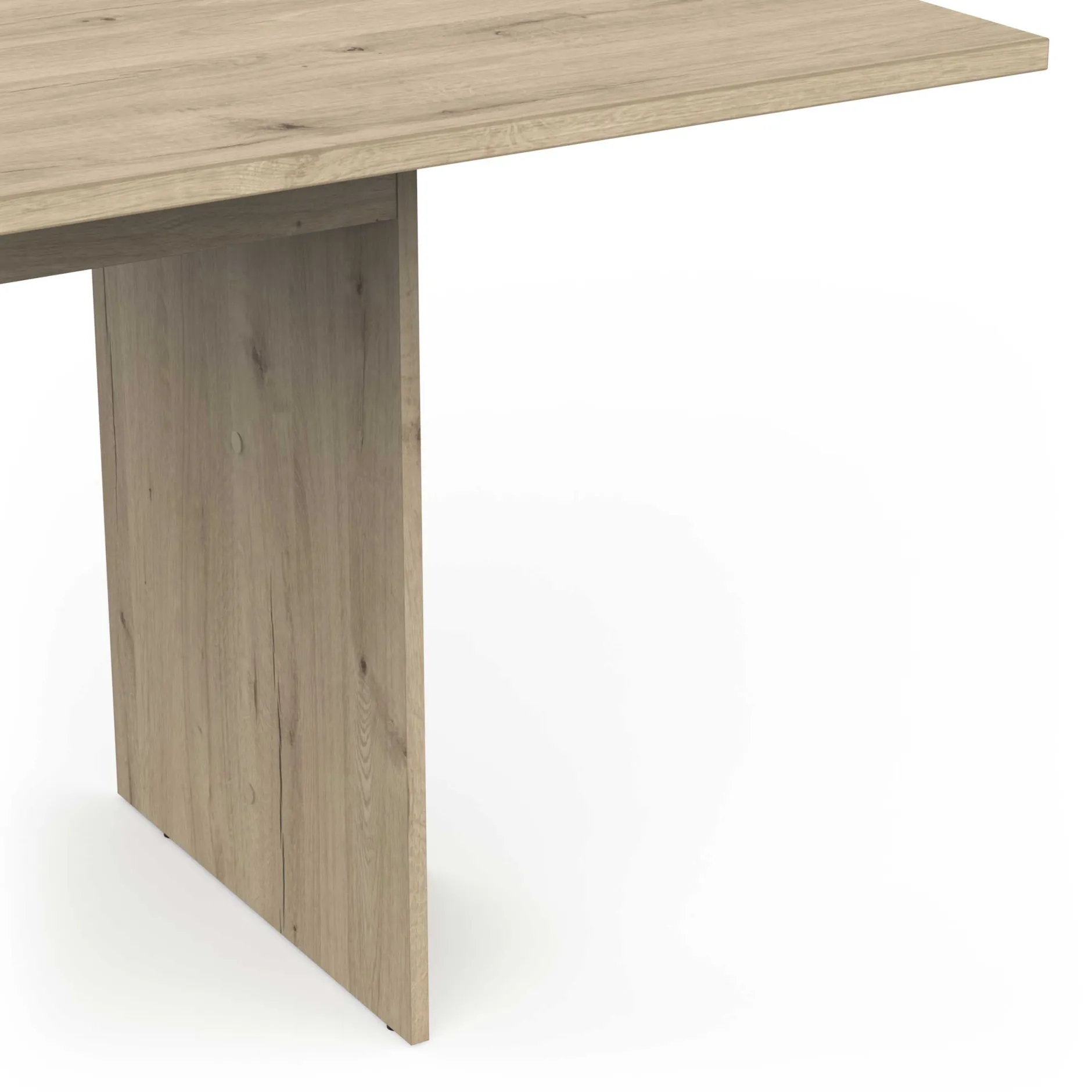Leda Ausziehbarer Esstisch - 160/200x90x74cm - Eiche Dekor