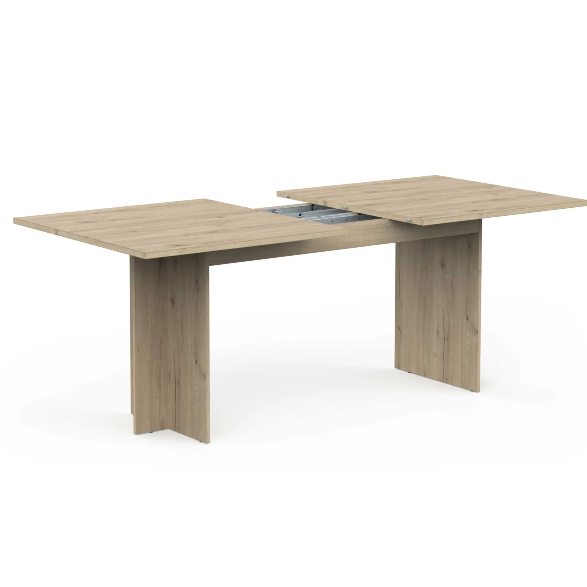 Leda Ausziehbarer Esstisch - 160/200x90x74cm - Eiche Dekor