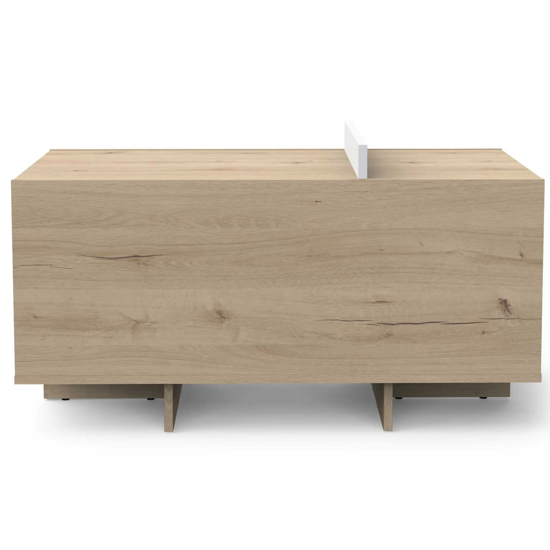 Leda Couchtisch - 48x91x50cm - mit Ablage - Eiche Dekor