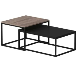 Leka Couchtisch | 100 % MELAMIN | Schwarz