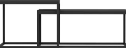 Leka Satztisch (2 Stück) | 100 % MELAMIN | Schwarz