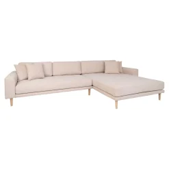 Lido Lounge Sofa - WAAR | Sand, 4 Kissen, Holzbeine