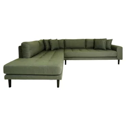 Lido Olivgrünes Ecksofa - linksseitig
