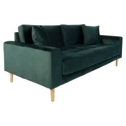 Lido 2.5 Sitzer Sofa in dunkelgrünem Samt