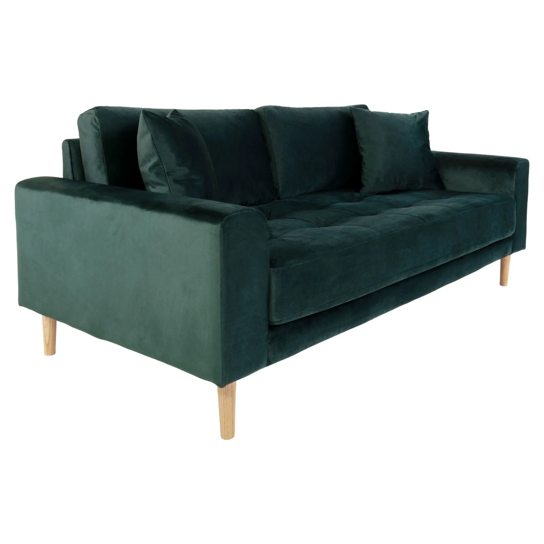 Lido 2.5 Sitzer Sofa in dunkelgrünem Samt