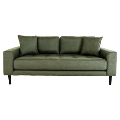 Lido 2,5 Sitzer Sofa - Olivgrün mit Kissen