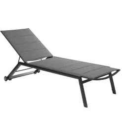 Liege Maia Gescova - Aluminium anthrazit - 200x65x30cm - dunkelgrau