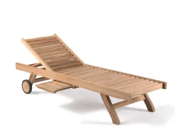 Liege Oxford Sunlounger Gescova - Massiv Teakholz - Braun
