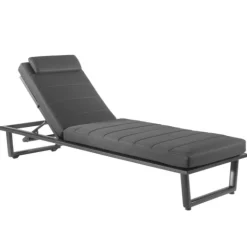 Liegestuhl Alicante Aluminium Olefin anthrazit - 195x60x35 cm